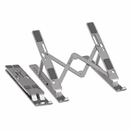 AMER NETWORKS Foldable Lightweight Aluminum Alloy Laptop Stand, Silver AMRNS03